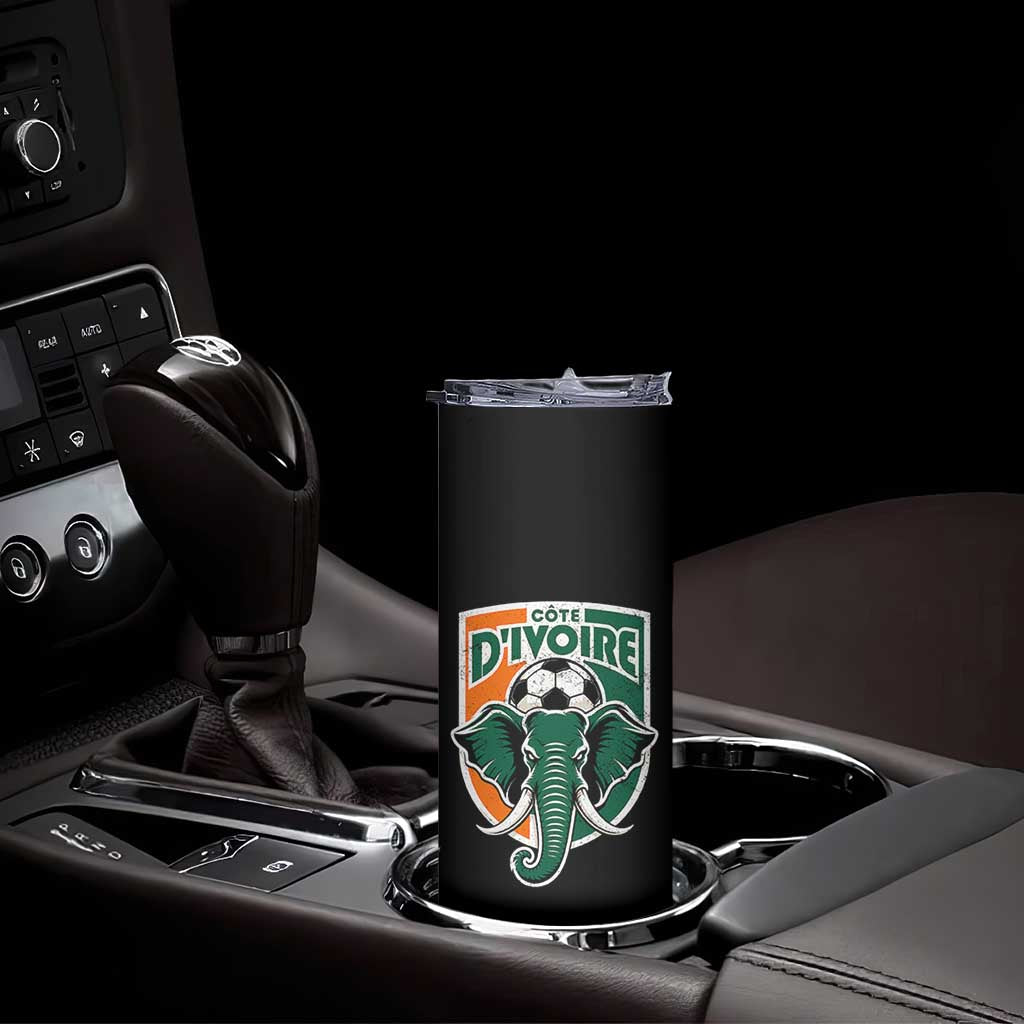 Côte D'ivoire Classic Ivory Coast Elephant Football Skinny Tumbler Ivorians Pride TS11 Print Your Wear