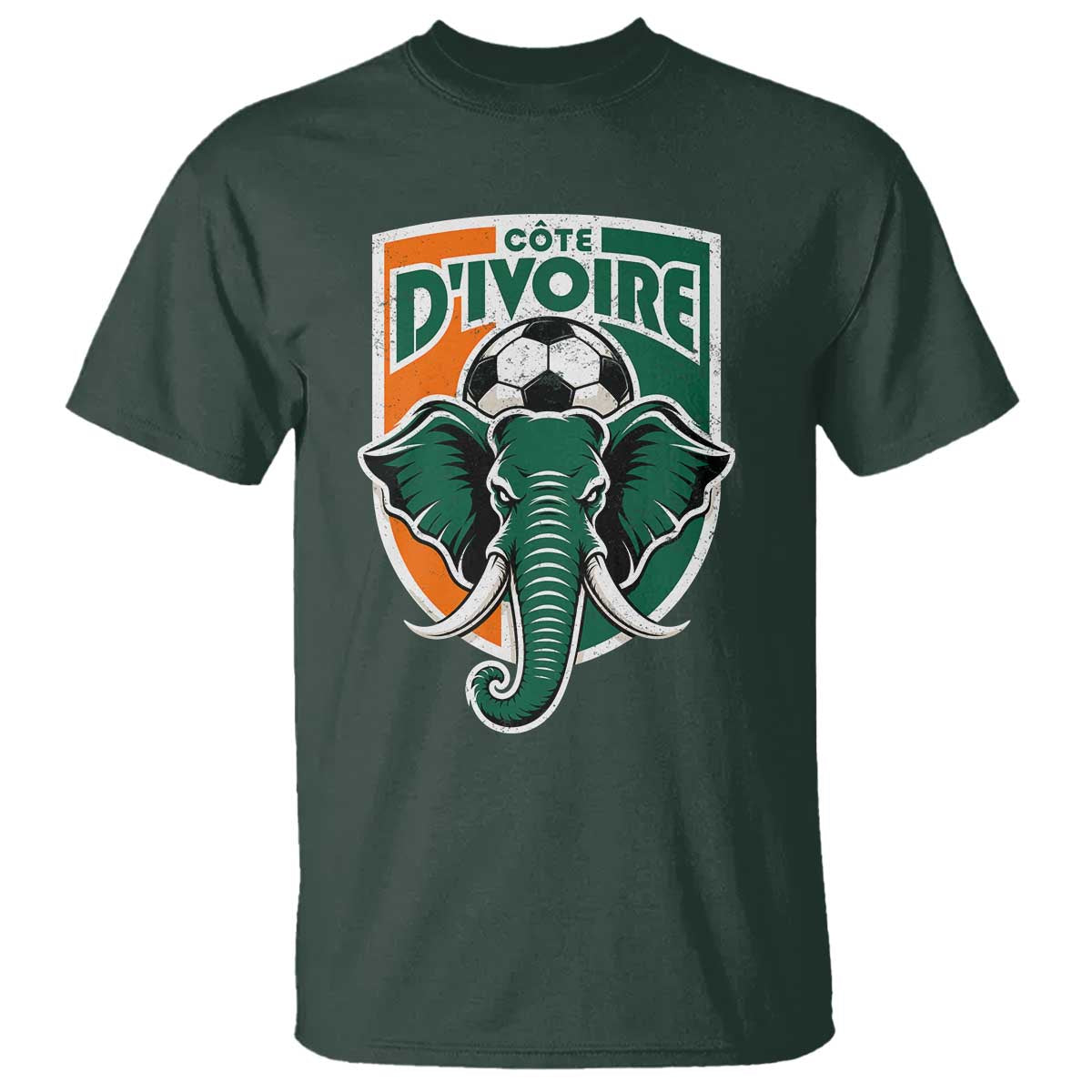 Côte D'ivoire Classic Ivory Coast Elephant Football T Shirt Ivorians Pride