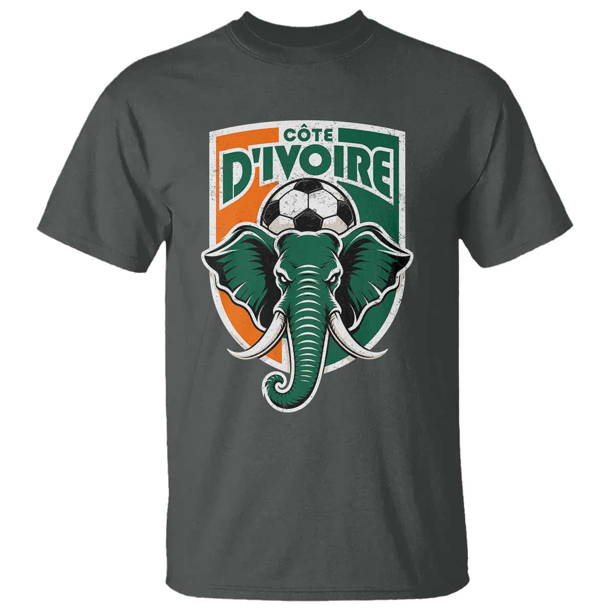 Côte D'ivoire Classic Ivory Coast Elephant Football T Shirt Ivorians Pride