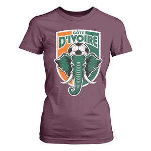 Côte D'ivoire Classic Ivory Coast Elephant Football T Shirt For Women Ivorians Pride