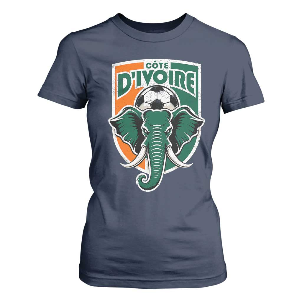 Côte D'ivoire Classic Ivory Coast Elephant Football T Shirt For Women Ivorians Pride