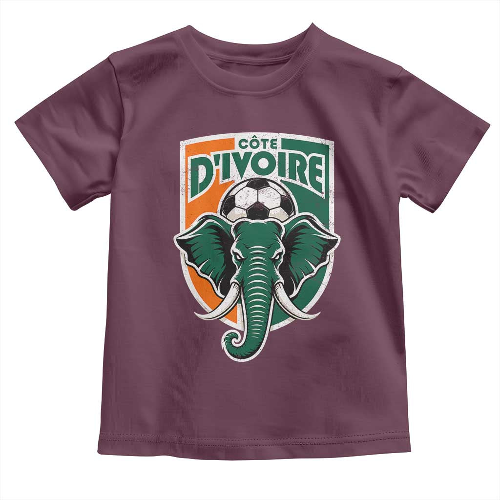Côte D'ivoire Classic Ivory Coast Elephant Football Toddler T Shirt Ivorians Pride