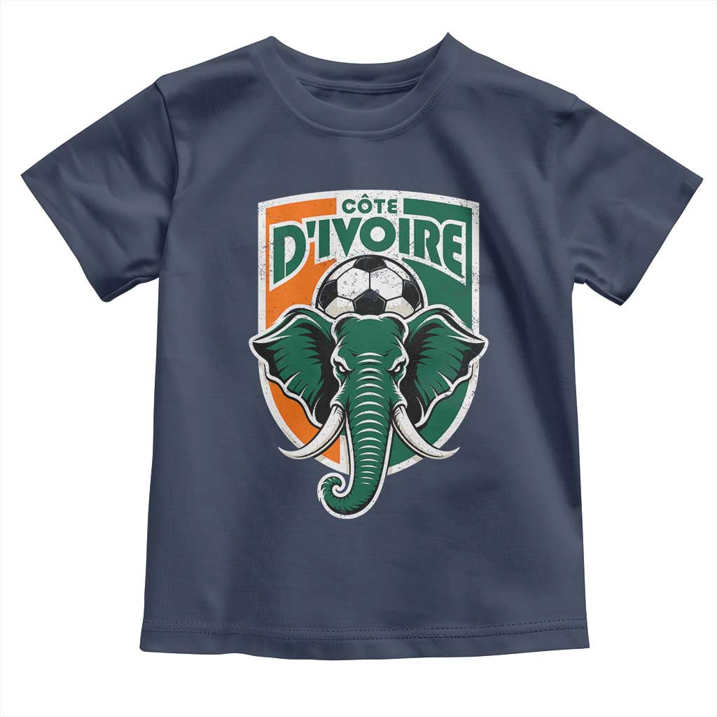 Côte D'ivoire Classic Ivory Coast Elephant Football Toddler T Shirt Ivorians Pride