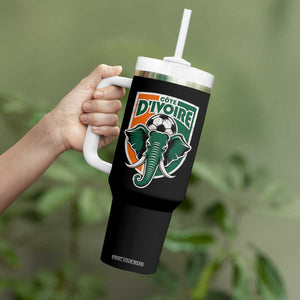 Côte D'ivoire Classic Ivory Coast Elephant Football Tumbler With Handle Ivorians Pride TS11 Print Your Wear