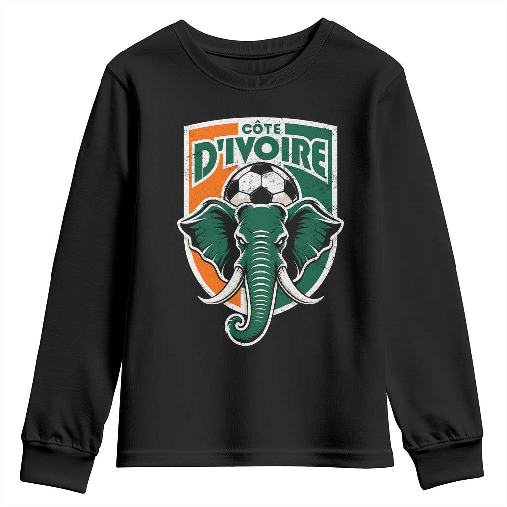 Côte D'ivoire Classic Ivory Coast Elephant Football Youth Sweatshirt Ivorians Pride