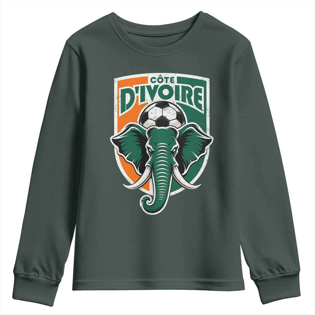Côte D'ivoire Classic Ivory Coast Elephant Football Youth Sweatshirt Ivorians Pride