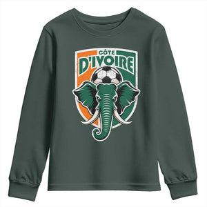 Côte D'ivoire Classic Ivory Coast Elephant Football Youth Sweatshirt Ivorians Pride