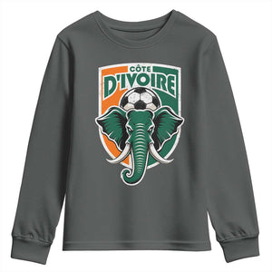 Côte D'ivoire Classic Ivory Coast Elephant Football Youth Sweatshirt Ivorians Pride