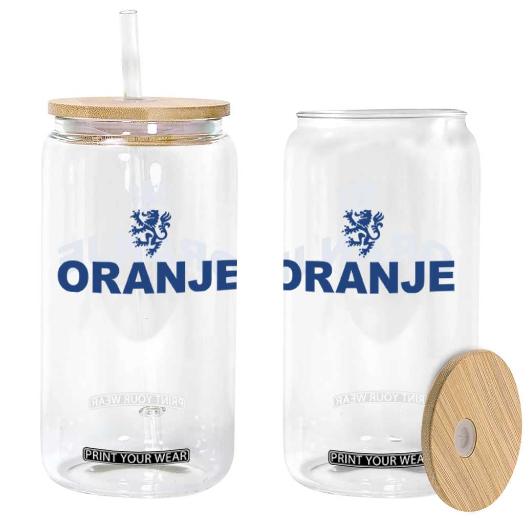 Oranje Holland Emblem Lion Nederland Dutch Heritage Glass Can