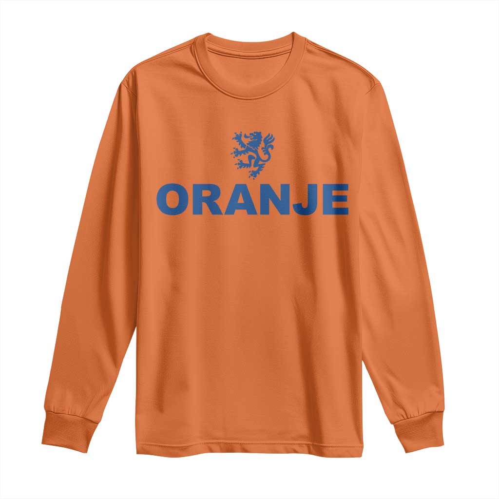 Oranje Holland Emblem Lion Nederland Dutch Heritage Long Sleeve Shirt