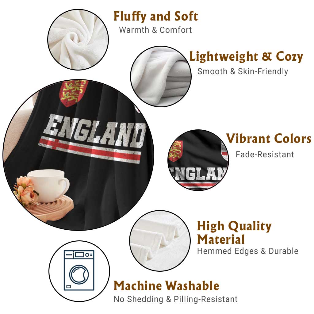 England Three Lions Symbol Red Cross Athletic Jersey Style Throw Blanket TS11 Print Your Wear