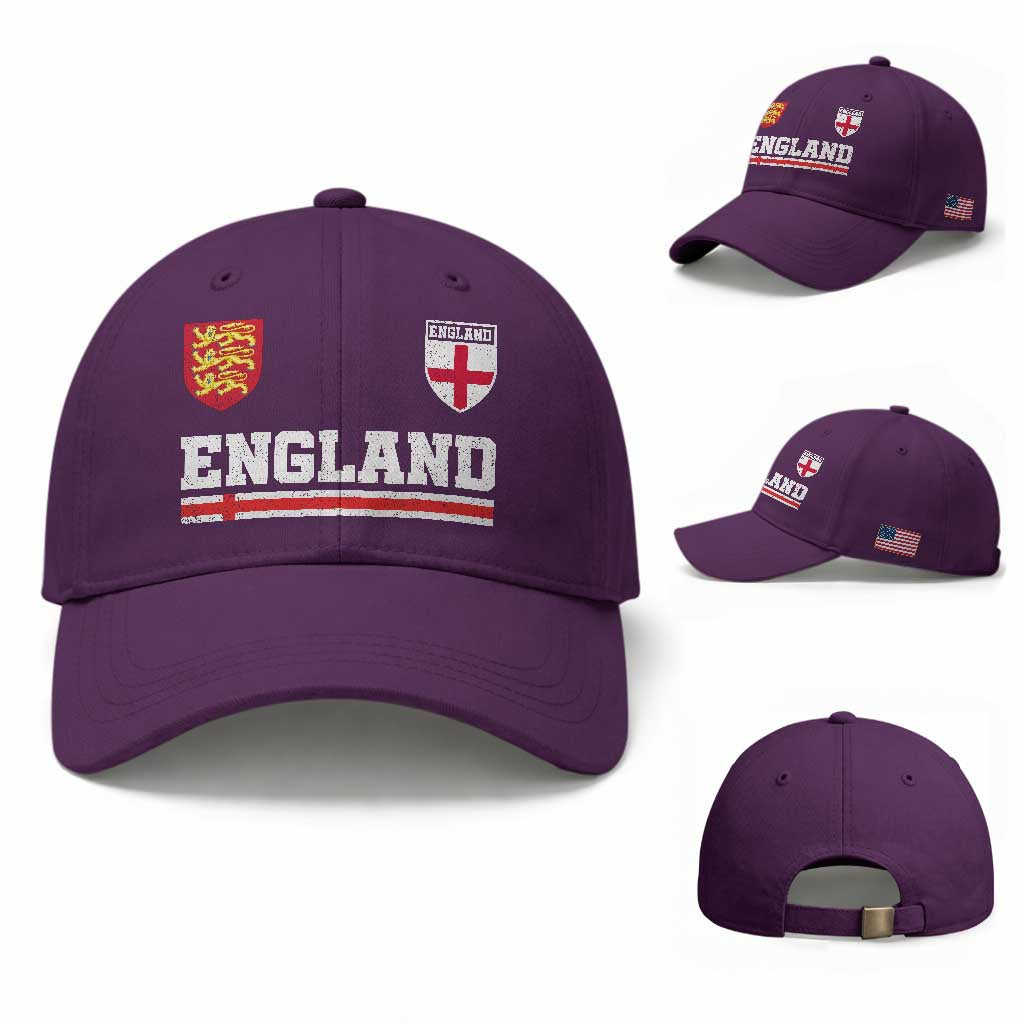 England Three Lions Symbol Red Cross Athletic Jersey Style Baseball Cap