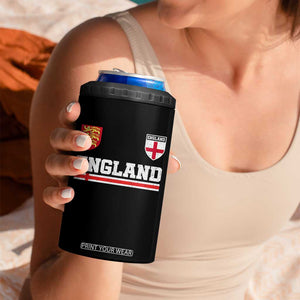 England Three Lions Symbol Red Cross Athletic Jersey Style 4 in 1 Can Cooler Tumbler TS11 Print Your Wear