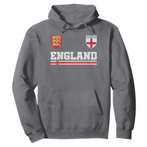 England Three Lions Symbol Red Cross Athletic Jersey Style Hoodie
