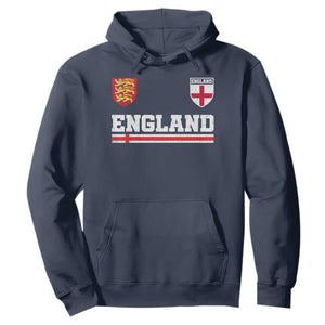 England Three Lions Symbol Red Cross Athletic Jersey Style Hoodie