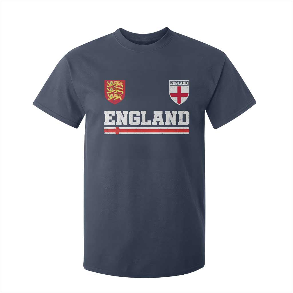 England Three Lions Symbol Red Cross Athletic Jersey Style T Shirt For Kid