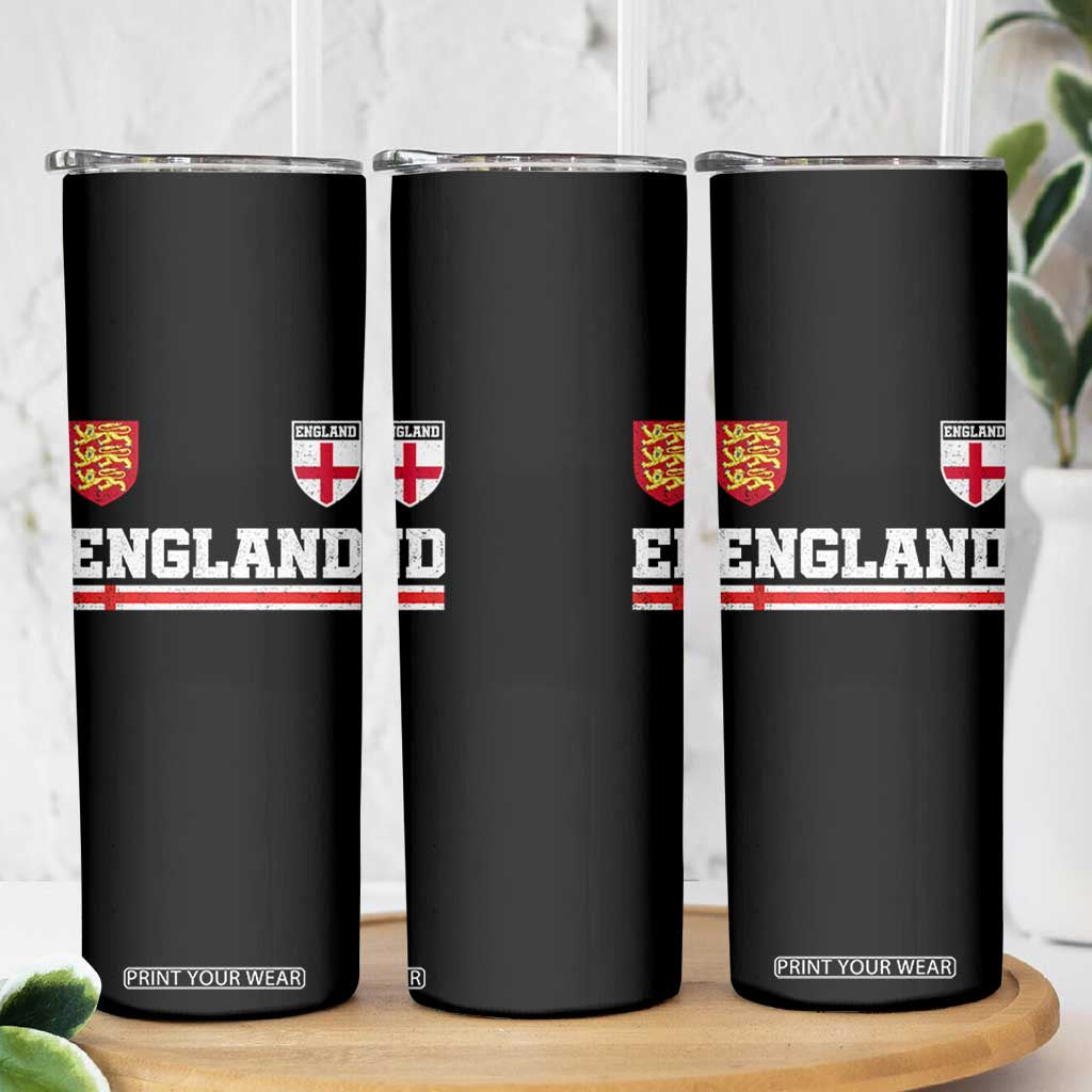 England Three Lions Symbol Red Cross Athletic Jersey Style Skinny Tumbler TS11 Print Your Wear