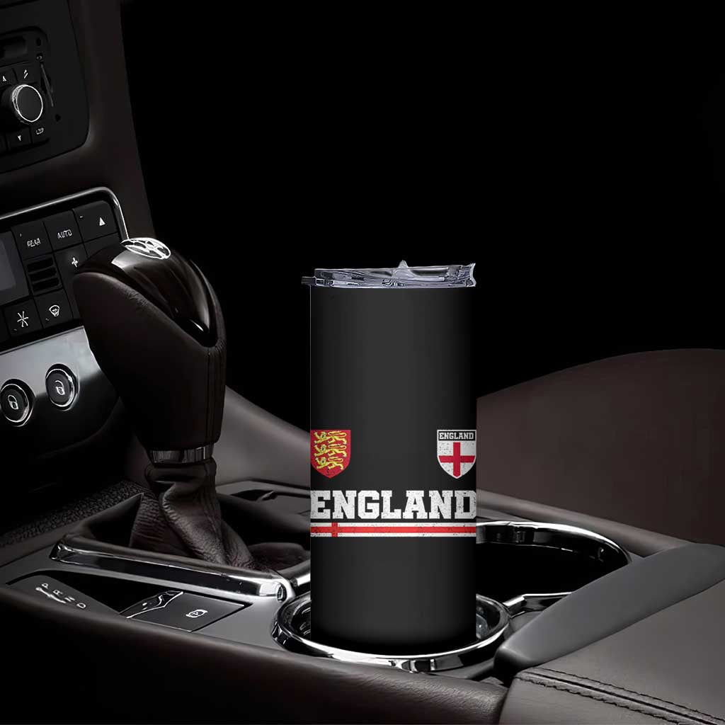 England Three Lions Symbol Red Cross Athletic Jersey Style Skinny Tumbler TS11 Print Your Wear
