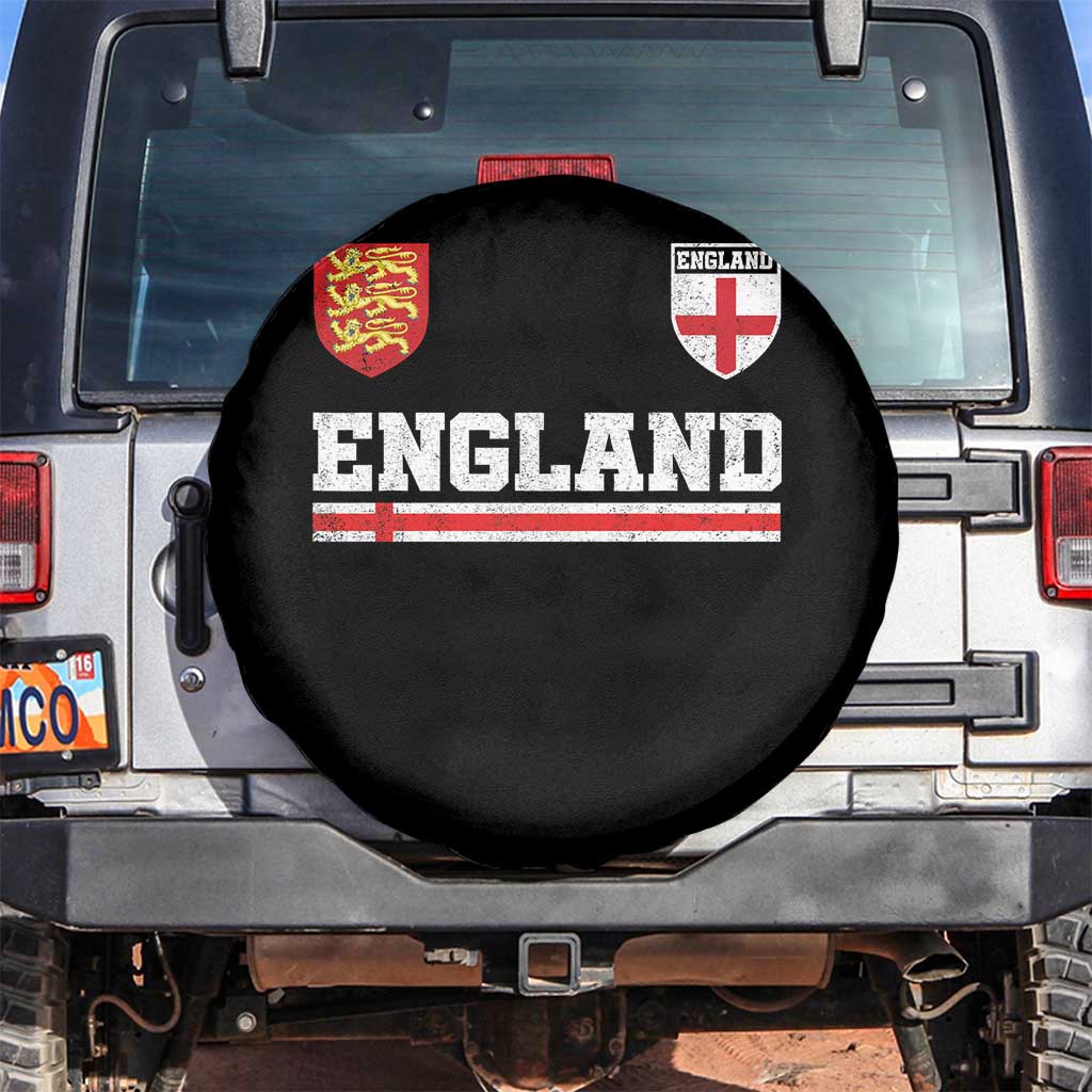 England Three Lions Symbol Red Cross Athletic Jersey Style Spare Tire Cover TS11 No hole Black Print Your Wear