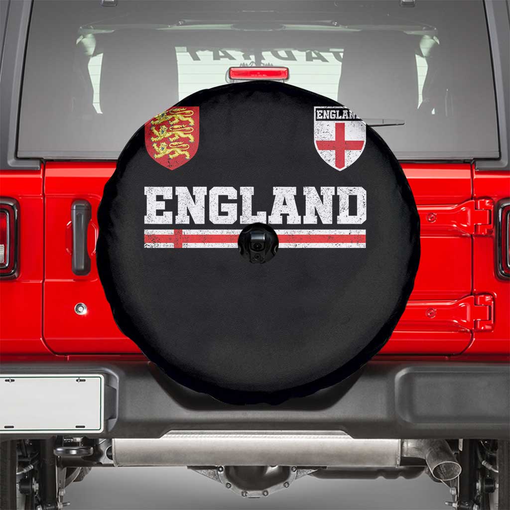 England Three Lions Symbol Red Cross Athletic Jersey Style Spare Tire Cover TS11 Black Print Your Wear