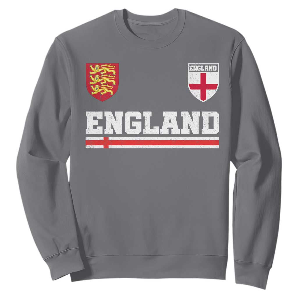 England Three Lions Symbol Red Cross Athletic Jersey Style Sweatshirt