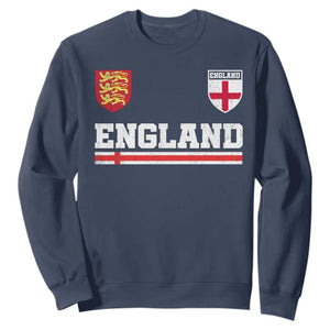 England Three Lions Symbol Red Cross Athletic Jersey Style Sweatshirt