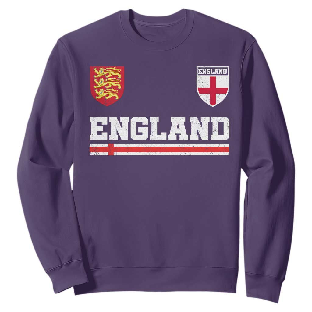 England Three Lions Symbol Red Cross Athletic Jersey Style Sweatshirt
