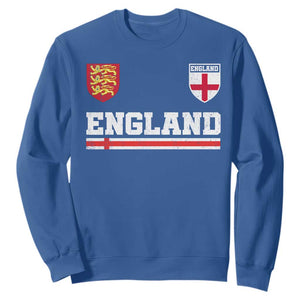 England Three Lions Symbol Red Cross Athletic Jersey Style Sweatshirt