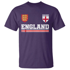 England Three Lions Symbol Red Cross Athletic Jersey Style T Shirt