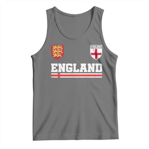 England Three Lions Symbol Red Cross Athletic Jersey Style Tank Top