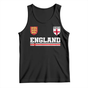 England Three Lions Symbol Red Cross Athletic Jersey Style Tank Top