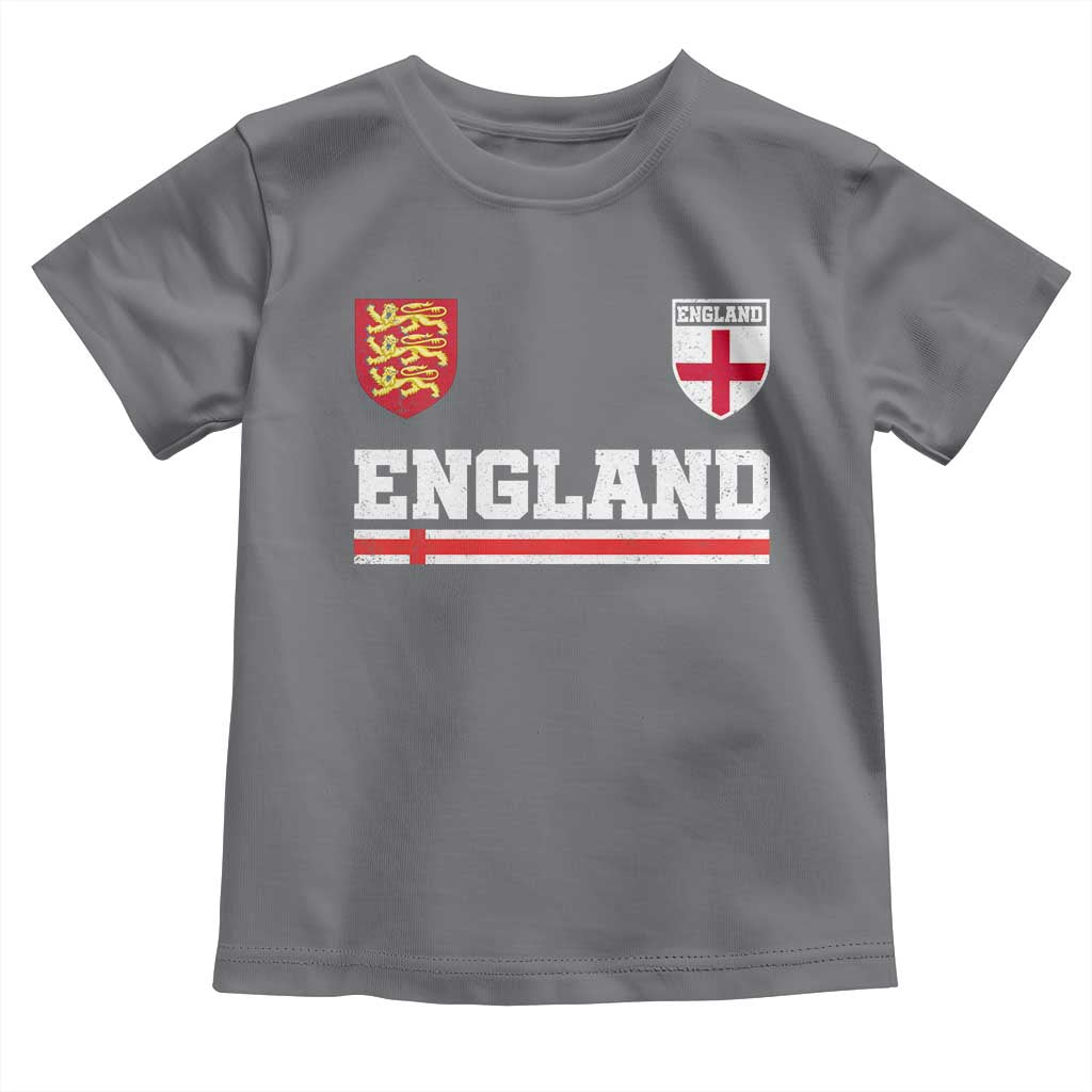 England Three Lions Symbol Red Cross Athletic Jersey Style Toddler T Shirt