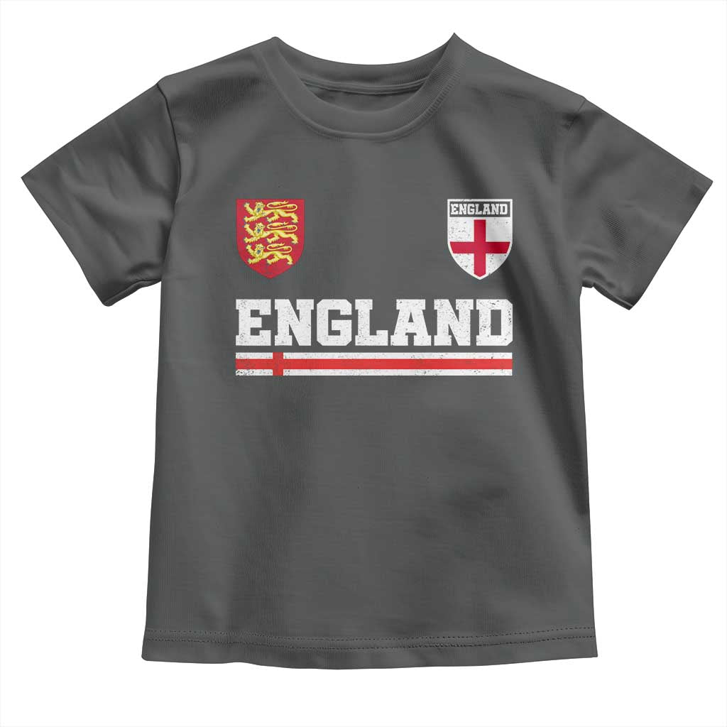 England Three Lions Symbol Red Cross Athletic Jersey Style Toddler T Shirt