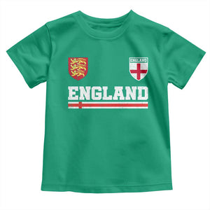 England Three Lions Symbol Red Cross Athletic Jersey Style Toddler T Shirt