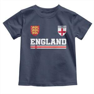 England Three Lions Symbol Red Cross Athletic Jersey Style Toddler T Shirt