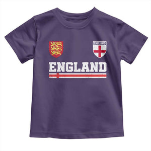 England Three Lions Symbol Red Cross Athletic Jersey Style Toddler T Shirt