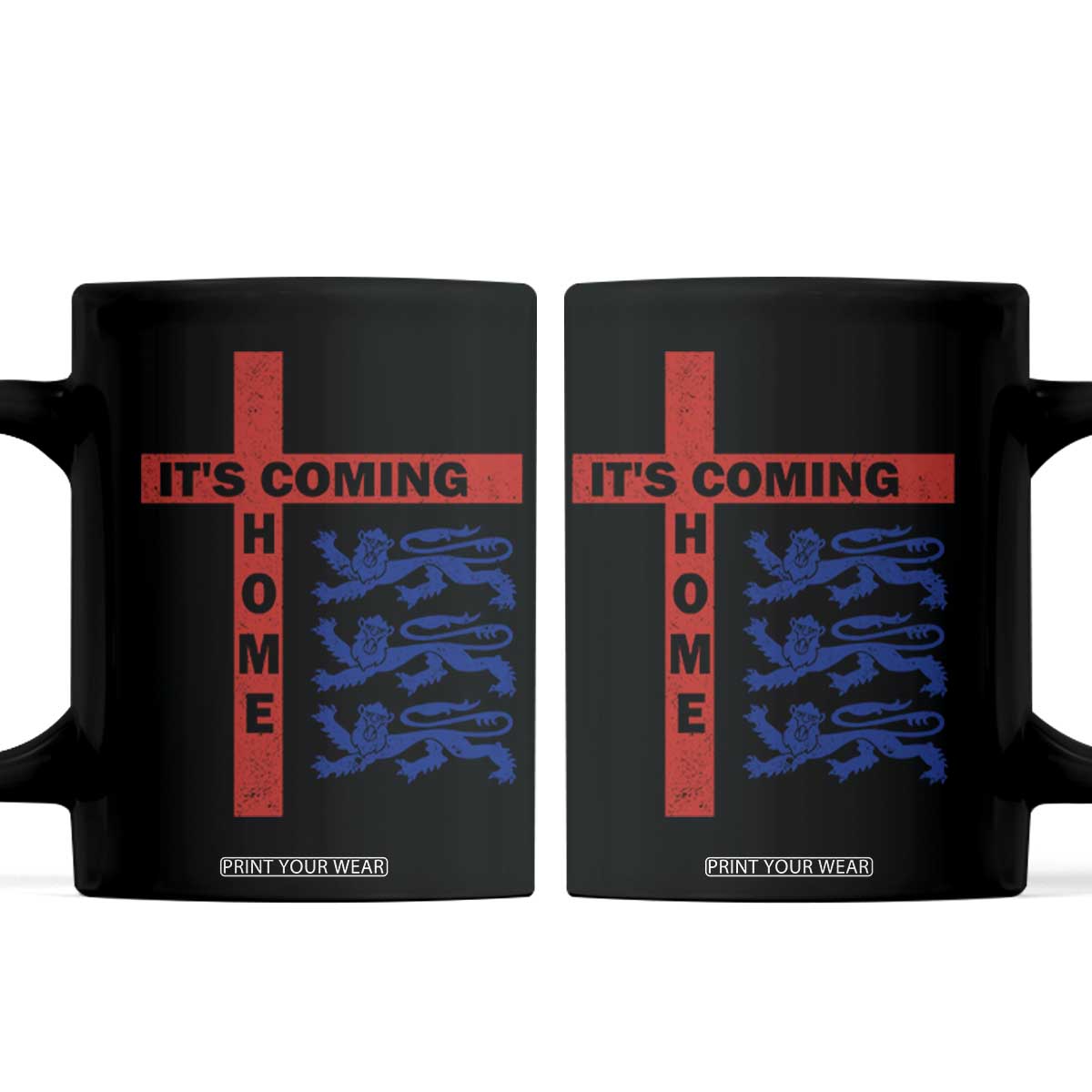 It Is Coming Home England Football Coffee Mug St George Cross Three Lions