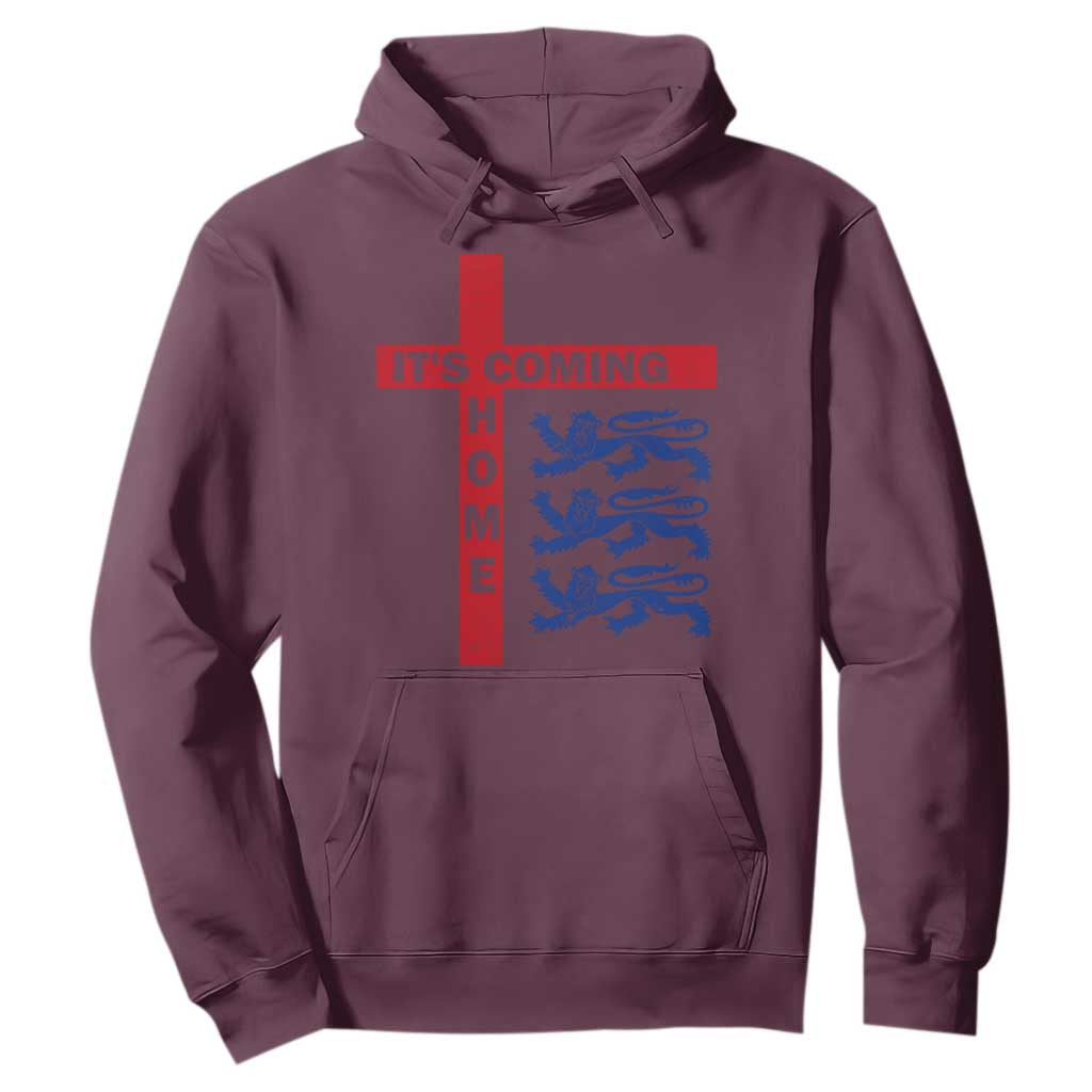 It Is Coming Home England Football Hoodie St George Cross Three Lions
