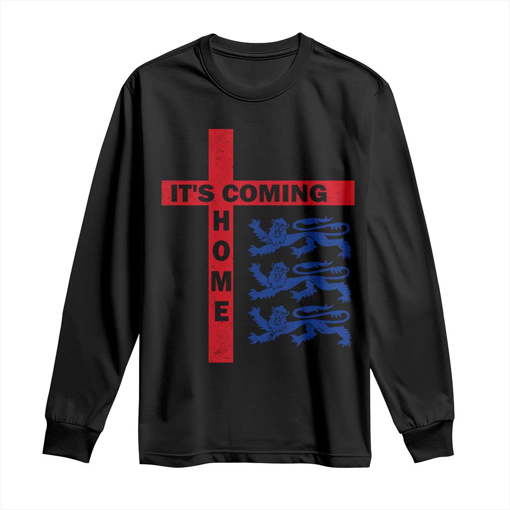 It Is Coming Home England Football Long Sleeve Shirt St George Cross Three Lions