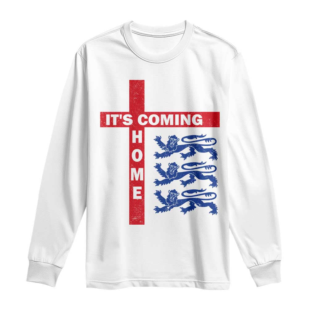 It Is Coming Home England Football Long Sleeve Shirt St George Cross Three Lions