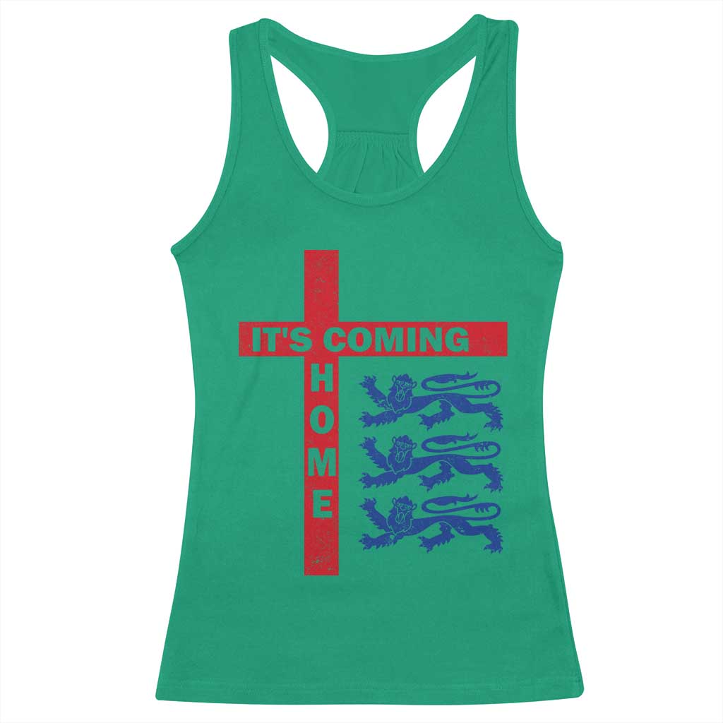 It Is Coming Home England Football Racerback Tank Top St George Cross Three Lions