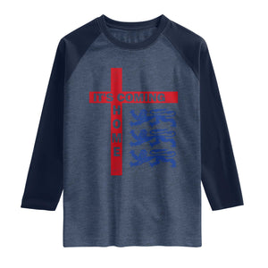 It Is Coming Home England Football Raglan Shirt St George Cross Three Lions