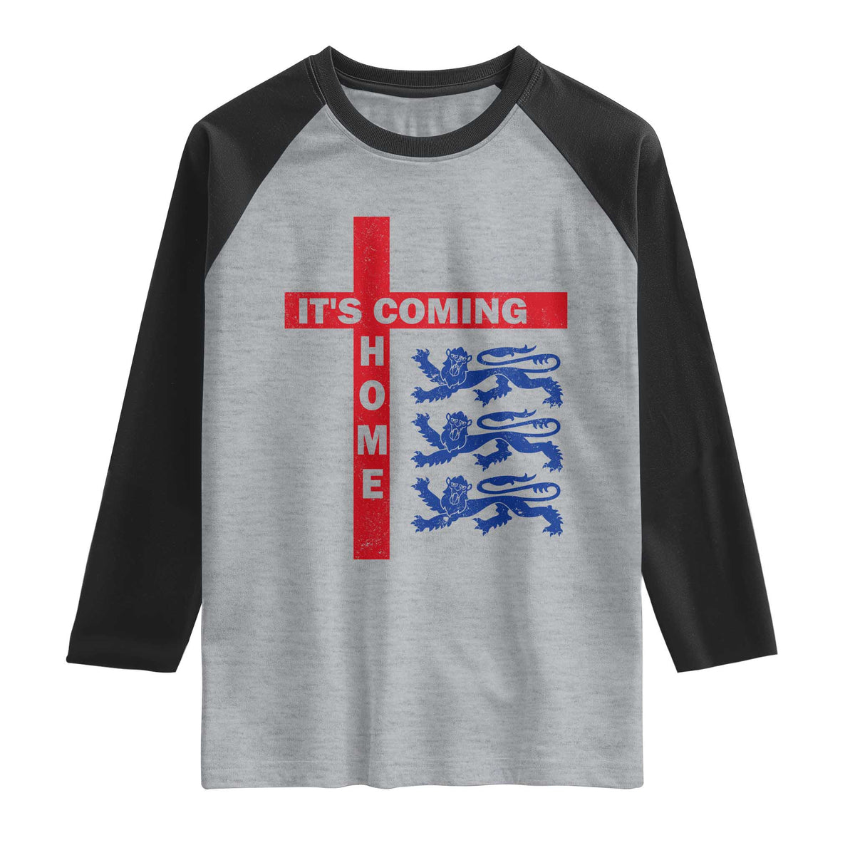 It Is Coming Home England Football Raglan Shirt St George Cross Three Lions