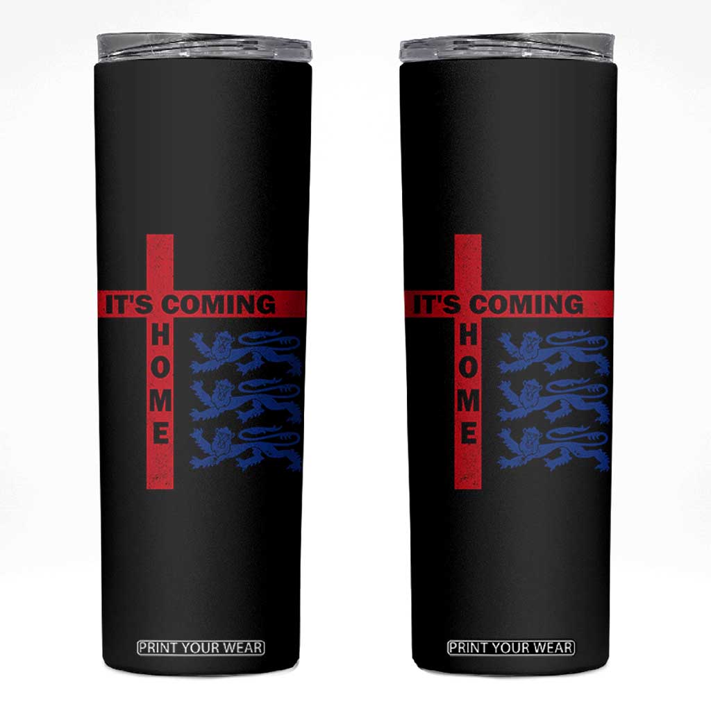 It Is Coming Home England Football Skinny Tumbler St George Cross Three Lions