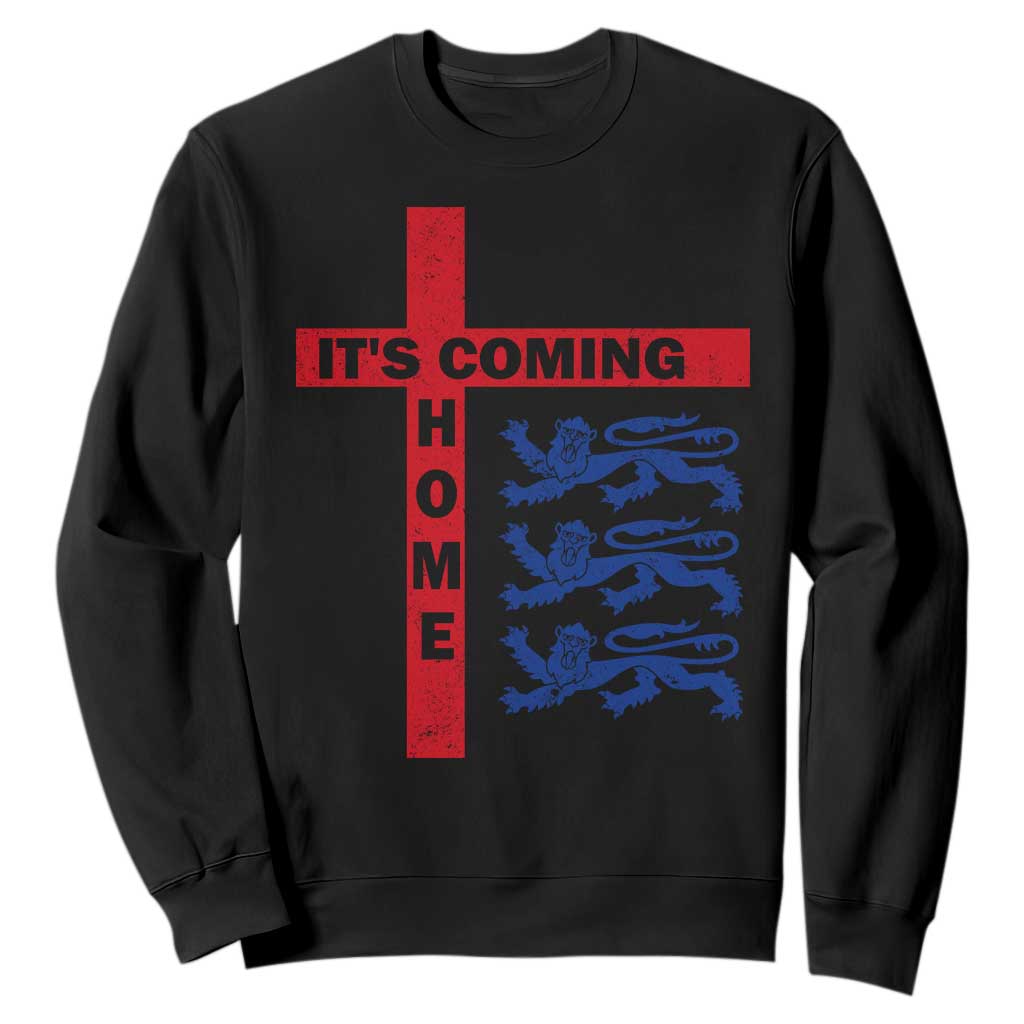It Is Coming Home England Football Sweatshirt St George Cross Three Lions