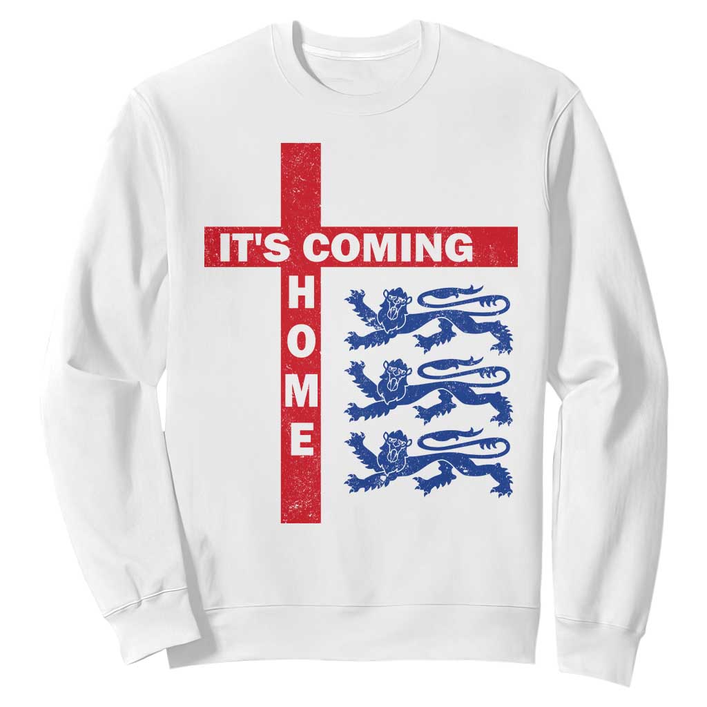 It Is Coming Home England Football Sweatshirt St George Cross Three Lions