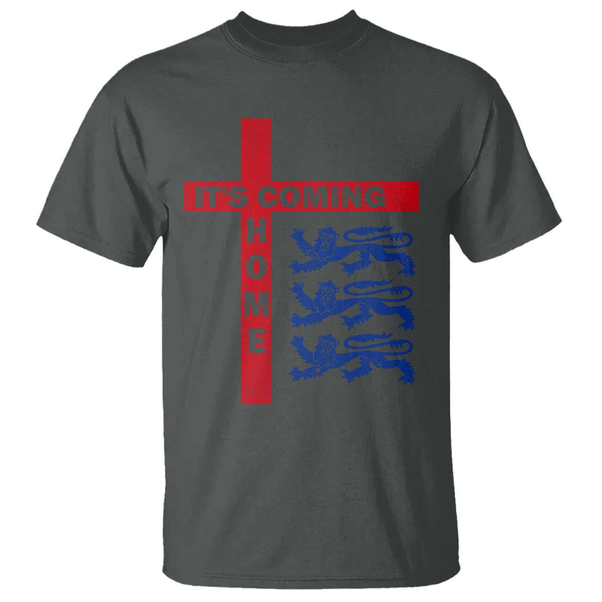 It Is Coming Home England Football T Shirt St George Cross Three Lions