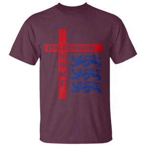 It Is Coming Home England Football T Shirt St George Cross Three Lions