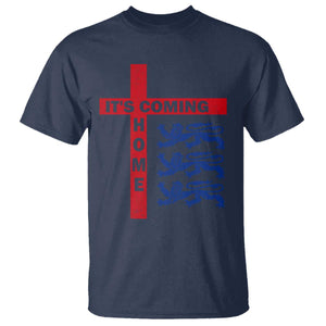 It Is Coming Home England Football T Shirt St George Cross Three Lions