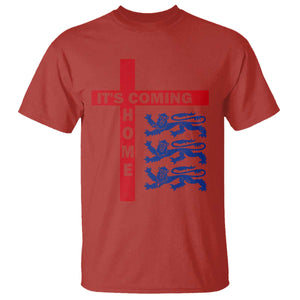 It Is Coming Home England Football T Shirt St George Cross Three Lions